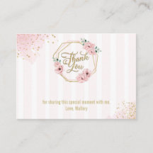 Dulce Bebé Niña Gracias tarjeta