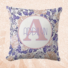 Dulce bebé Personalizado almohada floral