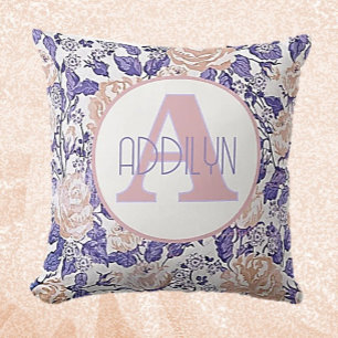 Dulce bebé Personalizado almohada floral