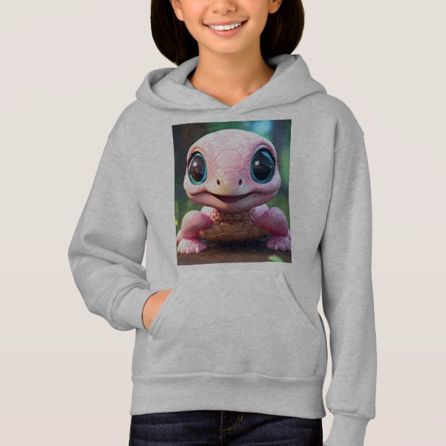 "Dulce bebé tortuga niños pullover Hoodie" (Anverso)