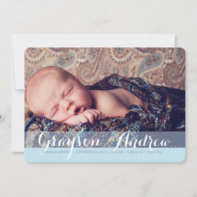 Dulce bienvenida a dos fotos del anuncio del nacim (Anverso)