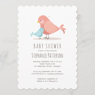 Dulce Birdie Baby Boy Invitación a la ducha
