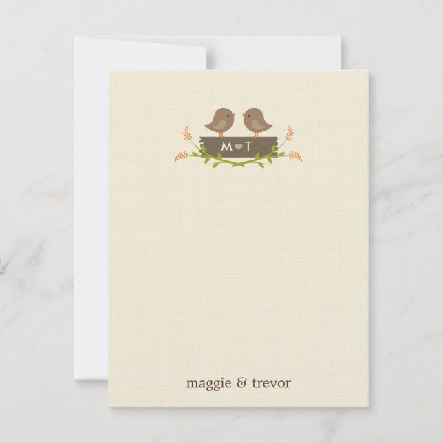 Dulce Boda de amor - Tarjeta de agradecimiento (Anverso)