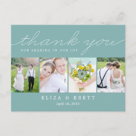 Dulce Boda de Collage Tarjeta de agradecimiento - 