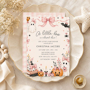 Dulce Boo Cuadros Rosas Invitación de Baby Shower