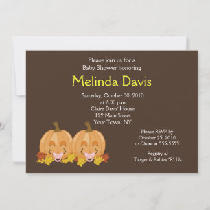 Dulce calabazas pequeñas 5x7 otoño Invitación de B