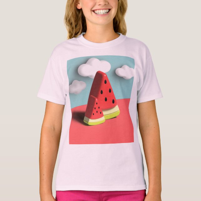 Dulce camiseta de Chicas de sandía de verano" (Anverso)