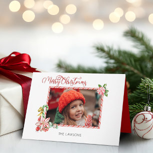 Dulce Caña Festiva Feliz Navidad Una Foto