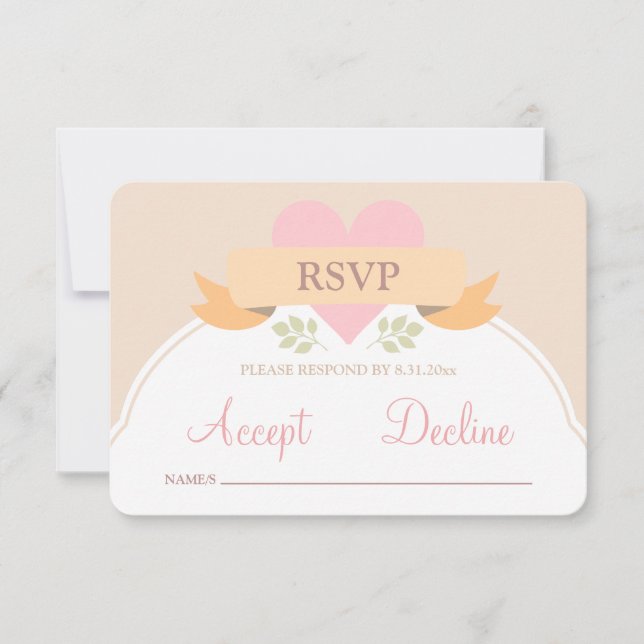 Dulce carta RSVP de Boda (Anverso)