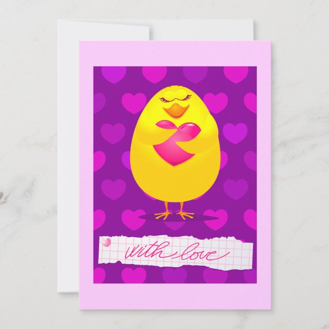 Dulce chica enamorada del mensaje, la invitación (Anverso)