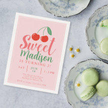 Dulce Chica Invitación al cumpleaños Cherry Summer