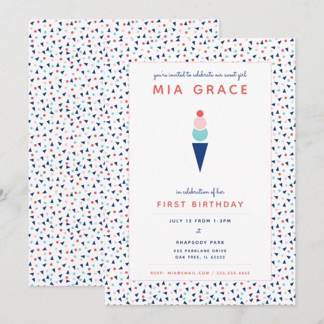 Dulce como Invitación de Helado (Anverso / Reverso)