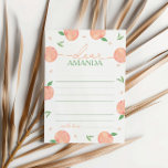 Dulce como Peach Cumpleaños Tarjeta de la cápsula<br><div class="desc">Captura recuerdos preciosos con nuestras tarjetas de la cápsula del cumpleaños "Sweet As a Peach". Con adorables diseños de melocotón y encantadores gráficos, estas tarjetas son perfectas para que los huéspedes graben mensajes y recuerdos especiales de su celebración. Ideal para crear un conservador nostálgico, le dan un toque único y...</div>