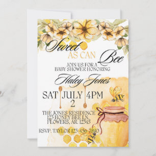 Dulce como puede ser abeja invitación