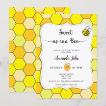 Dulce como puede ser invitación para baby shower