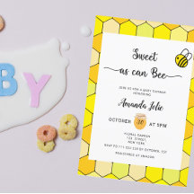 Dulce como puede ser invitación para baby shower d