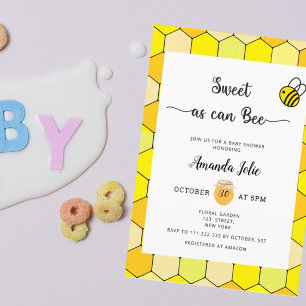 Dulce como puede ser invitación para baby shower d