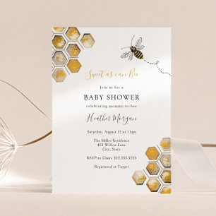 Dulce como puede ser la invitación a Baby Shower