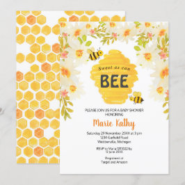 Dulce como puede ser la invitación Baby Shower