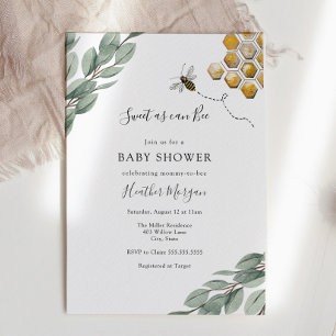 Dulce como puede ser la invitación Baby Shower de