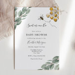 Dulce como puede ser la invitación Baby Shower de<br><div class="desc">La invitación a la ducha con temática de abejas para honrar a la mamá de la abeja! El diseño incluye panecillos amarillos y dorados y eucalipto con ilustracion de abejas. Personalice su información o haga clic en "Haga clic en el personalizar más adelante" para editar estilos de fuente, tamaño y...</div>