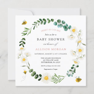 Dulce como puede ser la invitación de Baby Shower 
