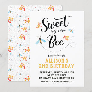 Dulce como puede ser la invitación de cumpleaños
