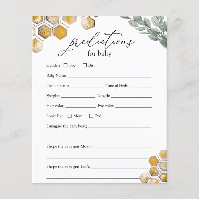 Dulce como puede ser la tarjeta de predicciones pa (Anverso)