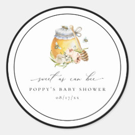 Dulce como puede ser Pegatina redondo Baby Shower