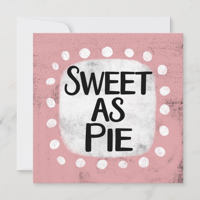 Dulce como tarjeta de felicitación por tubería (Anverso)