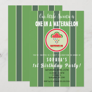 Dulce como una Sandía - Invitación al Primer Cumpl
