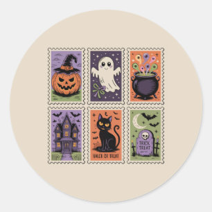 Dulce conjunto de pegatinas vintage de Halloween -
