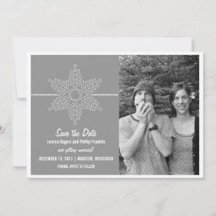 Dulce copo de nieve salva la invitación a la fecha