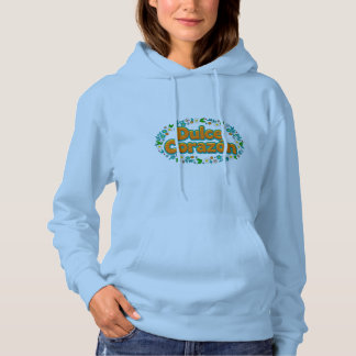 Dulce Corazón Retro Floral Sudadera con Capucha