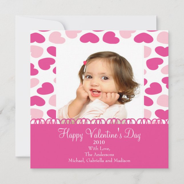 Dulce corazón, tarjeta de foto de San Valentín (Anverso)