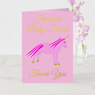 Dulce Cumpleaños de Niña Unicornio Rosa Personaliz