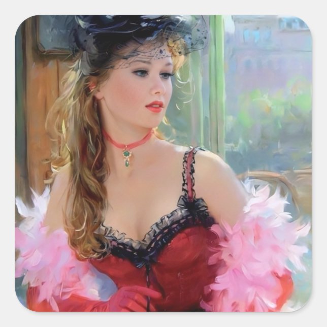 Dulce dama Pegatina (Anverso)