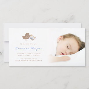 Dulce Damask Chicks Niño Nacimiento Anuncio