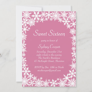 Dulce de encaje de invierno Dieciséis invitaciones