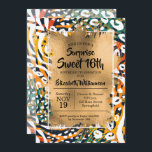 Dulce de impresión animal Invitaciones a cumplir 1<br><div class="desc">Una moda colorida estampado de animales salvajes con Relieve metalizado de imitación de oro y los detalles de tu fiesta de cumpleaños en letras de moda es genial para CUALQUIER cumpleaños DE LA EDAD. COORDINANDO artículos disponibles en nuestra tienda.</div>