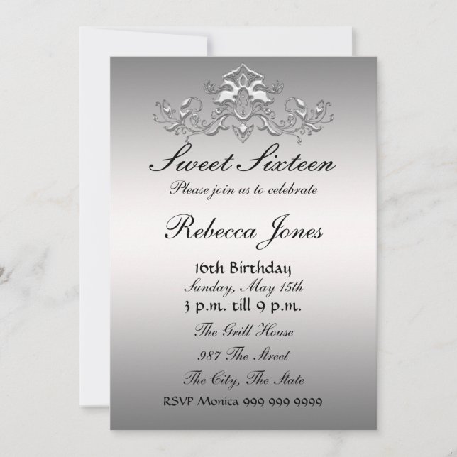 Dulce de invitación 16 (Anverso)
