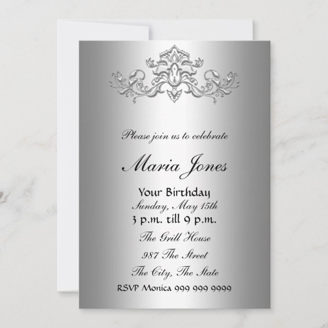 Dulce de Invitación Plata 16 (Anverso)