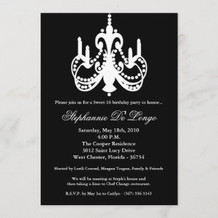 dulce de la lámpara 5x7 invitación de la pieza de