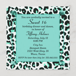 Dulce de la onza de la menta invitación de 16