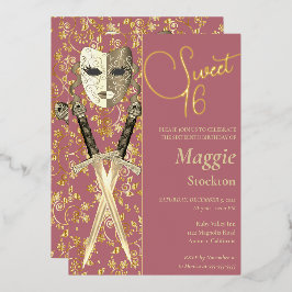 Dulce de Masquerade Medieval 16 Invitación