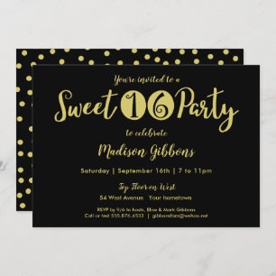 Dulce de moda Dieciséis invitaciones a fiesta de c