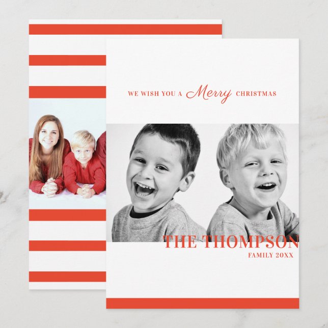 Dulce de Navidad franja roja dos foto (Anverso / Reverso)