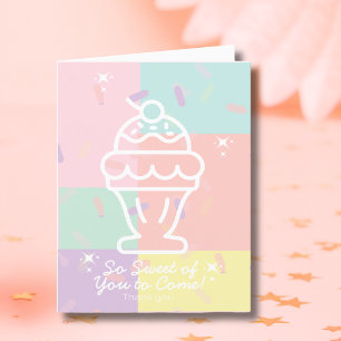 ¡Dulce de ti por venir! Tarjeta de agradecimiento
