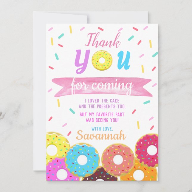 Dulce Día de Aniversario de un Donut Tarjeta de ag (Anverso)