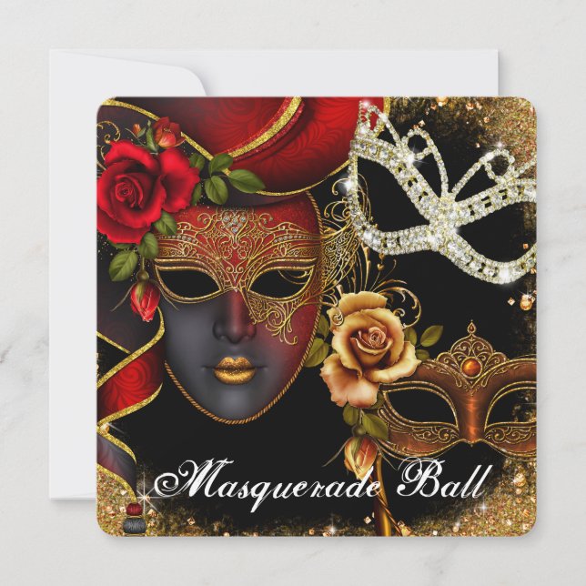Dulce Dieciséis, Bola de Mascarada, Invitación (Anverso)